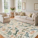 8x10 Area Rugs Washable Rug: Large Boho Living Room Rug Soft Non-Slip Low Pile - Image 2