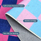 Terrug Multicolored Checkered Area Rug - Image 5