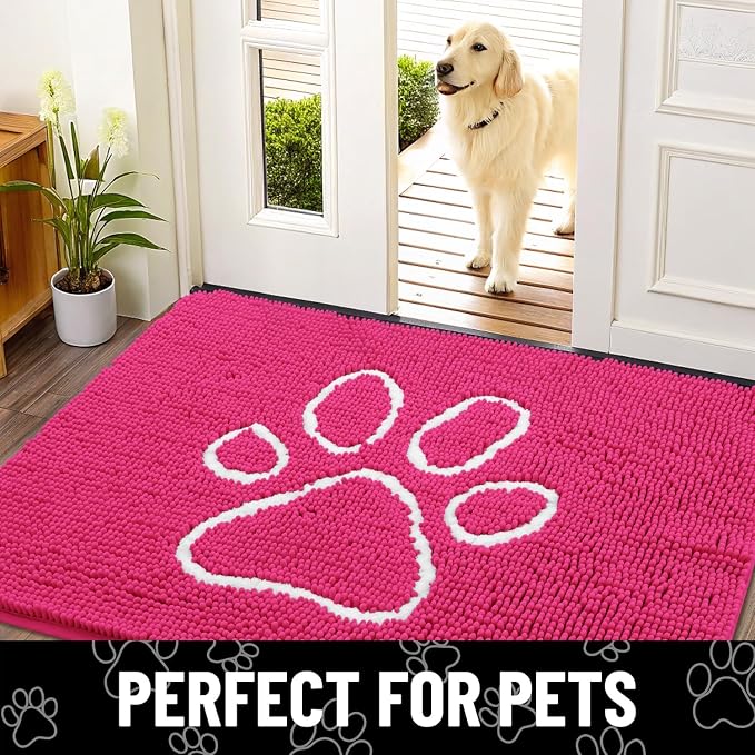 Smiry Dog Door Mat for Muddy Paws, Absorbent Dirt Trapper Non Slip Quick Dry - Image 7