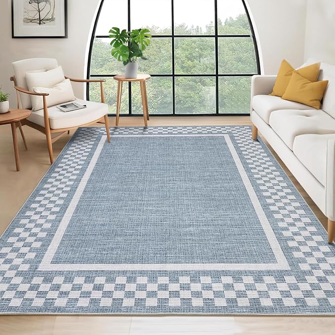 GarveeHome Area Rug 6x9 Large Living Room Modern Border Throw Rug by GarveeHome