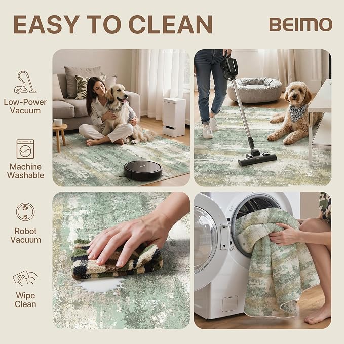 BEIMO Reversible 2x3 Rugs for Entryway Kitchen Bathroom, Modern Abstract - Image 5