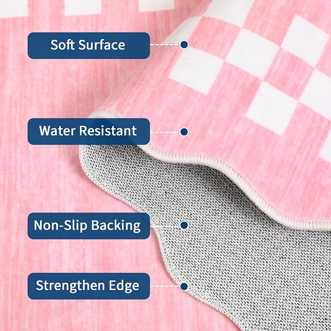 Rug Runners for Hallways 2x8 Washable Kitchen Runner Rug Non Slip Low Pile - Image 4