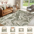 DMOYEST Living Room Area Rugs-6x9 Abstract Large Soft Indoor Washable Rug - Image 3