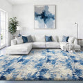 Ophanie 9x12 Blue and Gray Area Rugs by Ophanie
