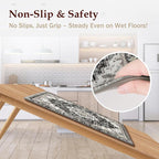 Boho Kitchen Mats for Floor 2 Piece Set Anti Fatigue Cushioned PVC Kitchen Rugs - Image 4