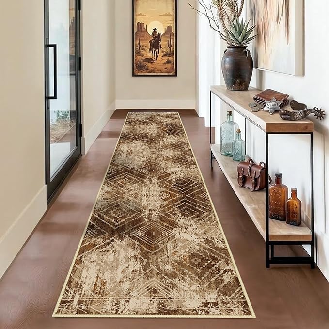 BESTSWEETIE Area Rug 2x8 Rug Machine Washable Non-Slip Low Pile Print Pattern - Image 9