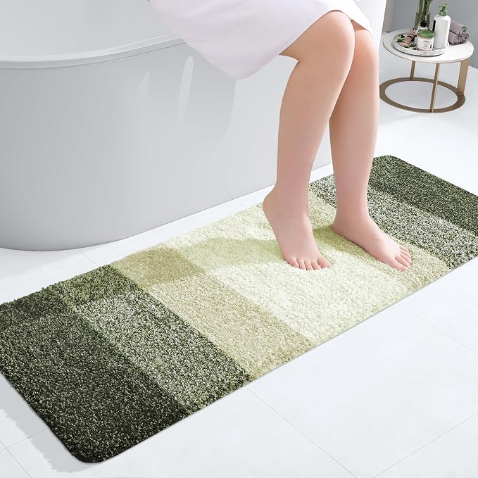 OLANLY Bathroom Runner Rugs Mat 47x17, Extra Soft Absorbent Microfiber Bath Rugs by OLANLY