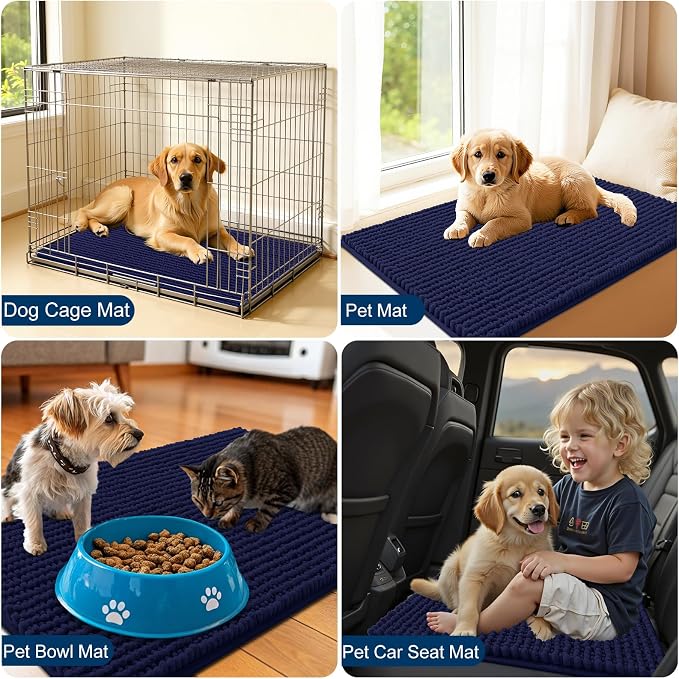 OLANLY Dog Door Mat for Muddy Paws 40x32, Ultra Absorbent Chenille Mud Doormat - Image 7