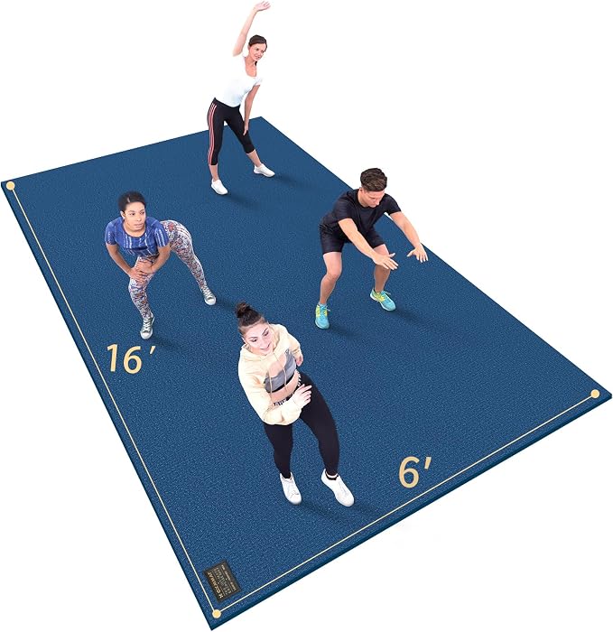 GXMMAT Extra Large Exercise Mat 16'x6'/12'x6'/10'x6'/8'x6', Extra Wide Workout by GXMMAT