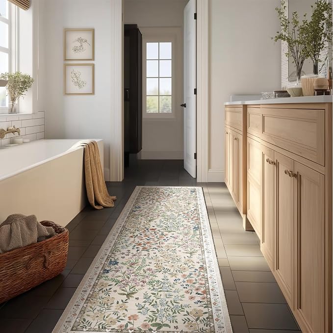 Washable Kitchen Rug Runners for Hallways: 2'x6' Bedroom Rug Non Slip Low-Pile - Image 6