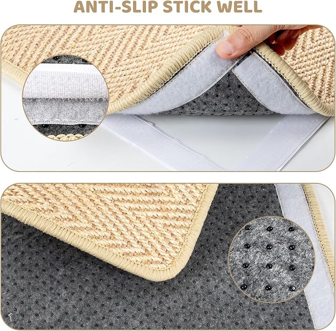 Graciadeco Cat Scratcher Mat 23.6" x 15.7" Sisal Rope 2 Packs Cat Scratch - Image 3