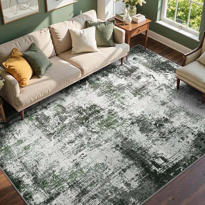 4x6 Ft Area Rugs for Living Room, Soft Non-Slip Washable Rugs Modern Abstract - Image 2