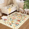 DUKINO 3x5 Area Rug, Floral Rugs by DUKINO