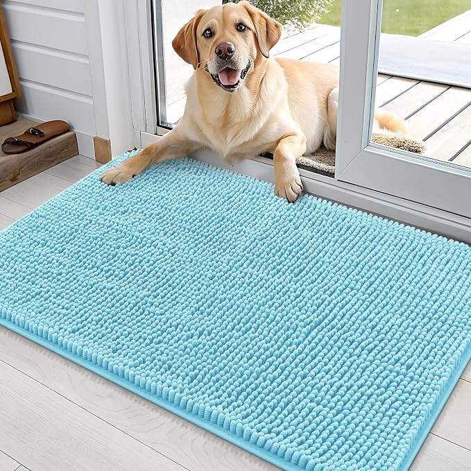 OLANLY Dog Door Mat for Muddy Paws 35x24, Absorbs Moisture and Dirt, Absorbent by OLANLY