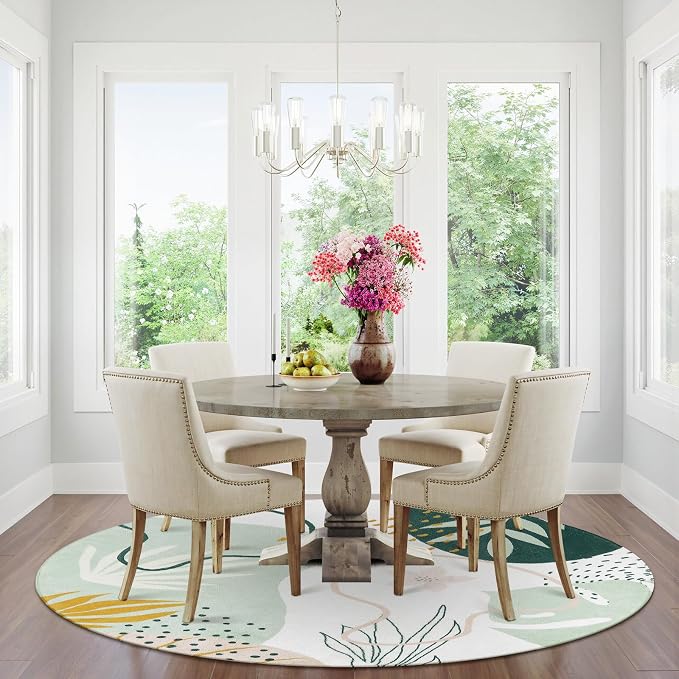 Lahome Green 8 Ft Round Rug - Image 4