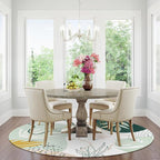 Lahome Green Washable Round Rug - 7Ft Round Area Rug - Image 2