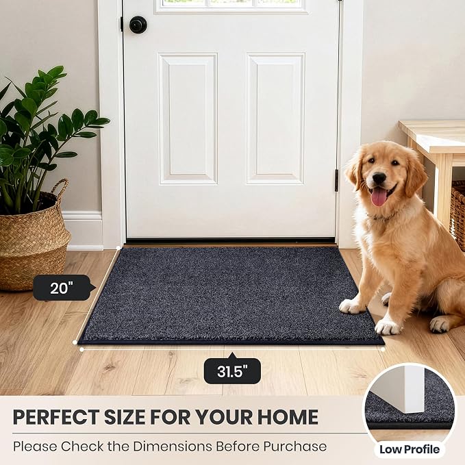 PURRUGS Dirt Trapping Door Mat 20" x 31.5", Non-Slip Machine Washable Entryway - Image 8