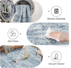 Soalmost 9x12 Area Rugs for Living Room, Non Slip Machine Washable Vintage Rugs - Image 4