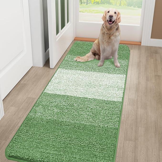 Kitinjoy Indoor Outdoor Door Mat, 48x30 Non-Slip Absorbent Dirt Trapper by Kitinjoy