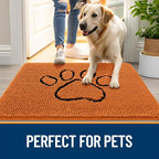OLANLY Dog Door Mat for Muddy Paws 30x20, Paw Print Design, Absorbs Moisture - Image 6