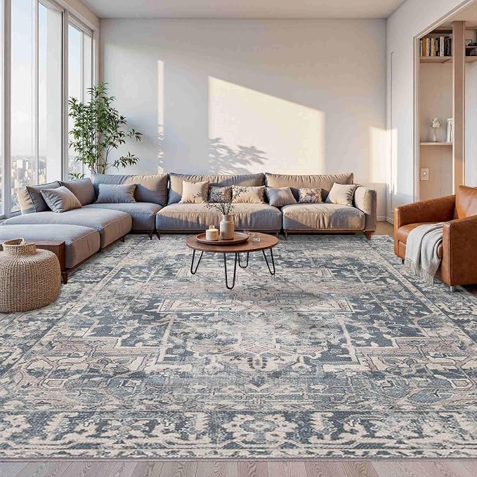 Rugxara 10x14 Area Rugs for Living Room Bedroom, Large Washable Rug, Non Slip & by Rugxara