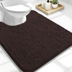 OLANLY Toilet Rugs U-Shaped 24x20, Extra Soft Absorbent Chenille Contour by OLANLY