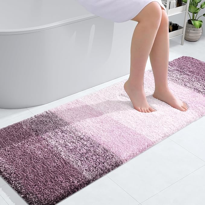 OLANLY Bathroom Runner Rugs Mat 59x20, Extra Soft Absorbent Microfiber Bath Rugs by OLANLY