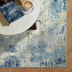 Lahome Modern Abstract Area Rug 3x5, Washable Bedroom Rug Soft Throw Entry Mat - Image 4
