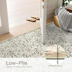 6×9 Washable Large Area Rugs for Living Room, Floral Soft Rug Non Slip Stain - Image 7