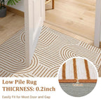 Washable Rug 2x3 Area Rugs for Entryway, Abstract Rug for Bedroom, Soft Rainbow - Image 7