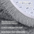 OLANLY 4x4 Machine Washable Accent Rug, Soft Fluffy Shaggy Area Rug - Image 8