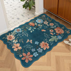 Lahome Floral Washable Entryway Rug, 2X3 Soft Kitchen Rugs Non-Slip, Ultra-Thin by Lahome