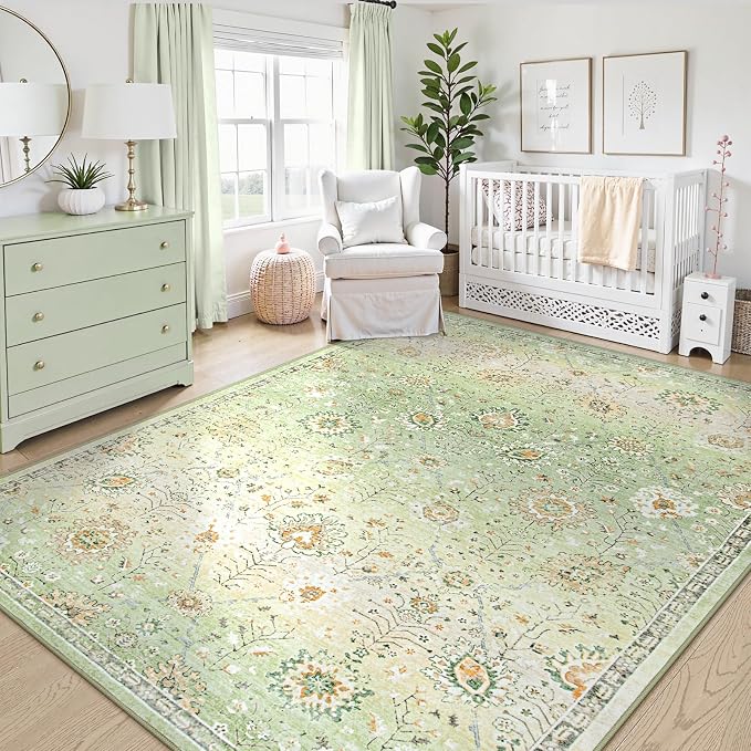 Lahome Flavie Sage Green Area Rug 8x10 - Image 6