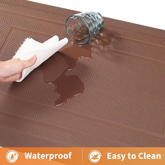 UKISS 9/10"" Extra Thick Cushioned Anti Fatigue Kitchen Mat, Waterproof High - Image 5