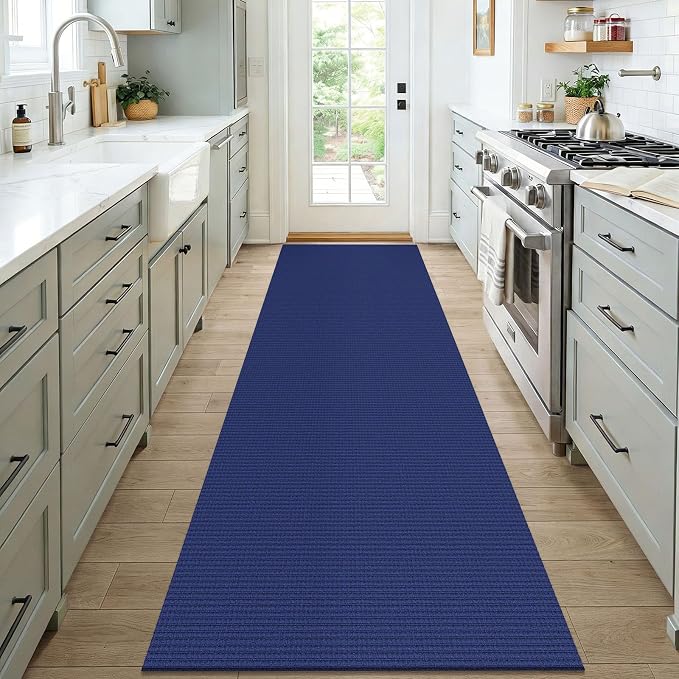 KOZYFLY Woven 3x7 Washable Kitchen Runner Rug, Non Slip Wide Runners - Image 2