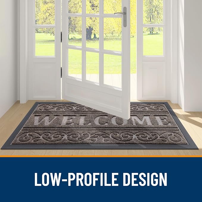 OLANLY Welcome Door Mat Indoor Outdoor Entrance, Heavy Duty Sturdy Front Door - Image 5