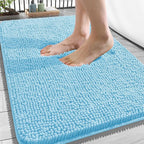OLANLY Bathroom Rugs 34x21, Extra Soft Absorbent Chenille Bath Rugs, Rubber by OLANLY