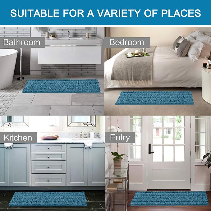 H.VERSAILTEX Bathroom Rugs Bath Mat Runner Rug Non Slip Kitchen Rug Extra Long - Image 6