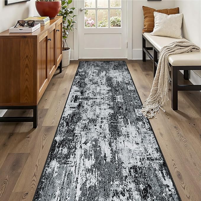 RELEANY Washable Area Rugs 2'x10' Non-Slip Modern Abstract Soft - Image 3
