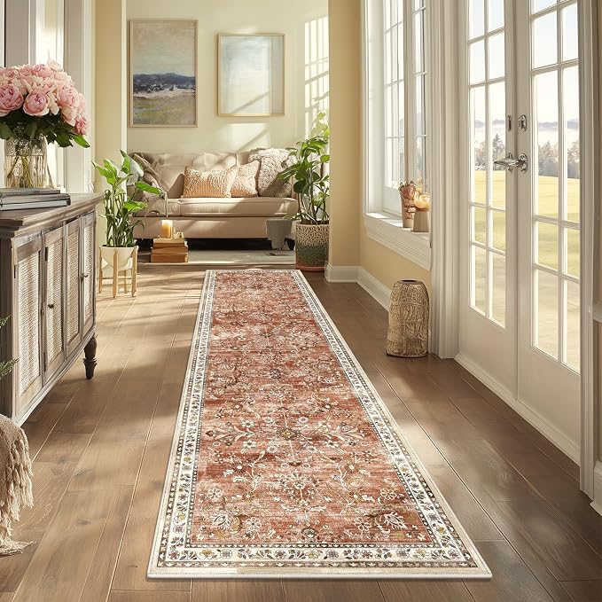 Yamaziot Washable Runner Rug 2x12 – Floral Non Slip Boho Hallway Runner Rug - Image 7