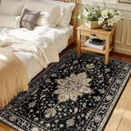 RELEANY Area Rugs 3'x5' Washable Non-Slip, Floral Vintage Distress Medallion - Image 2