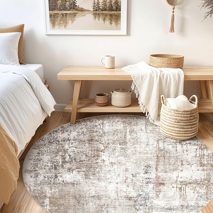 UERMEI 6ft Round Area Rug Living Room Rugs - Image 3