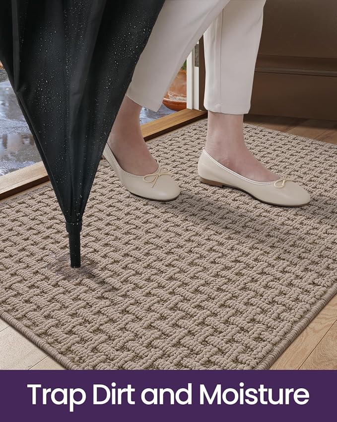 DEXI Washable Door Mat Indoor Entrance, 36x60 Dirt Trapper Front Entryway - Image 4