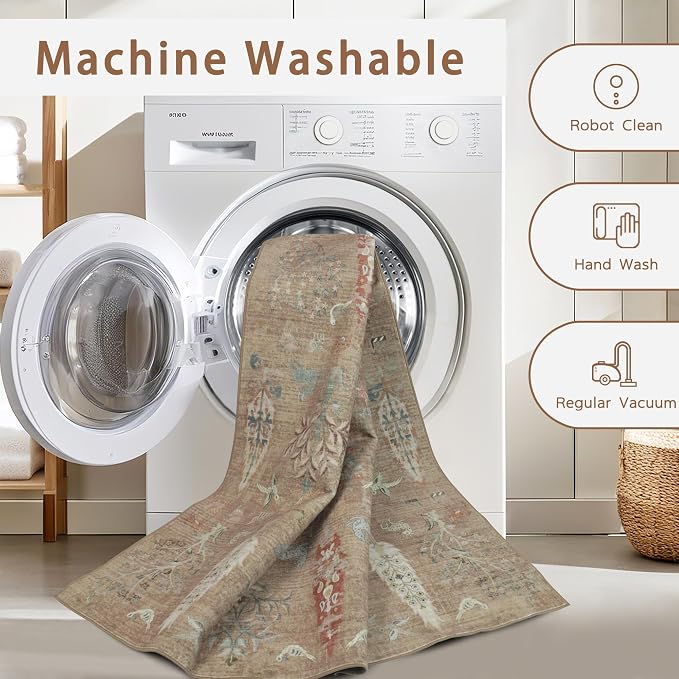 Srugn Washable Rugs 8x10 Area Rugs - Image 4