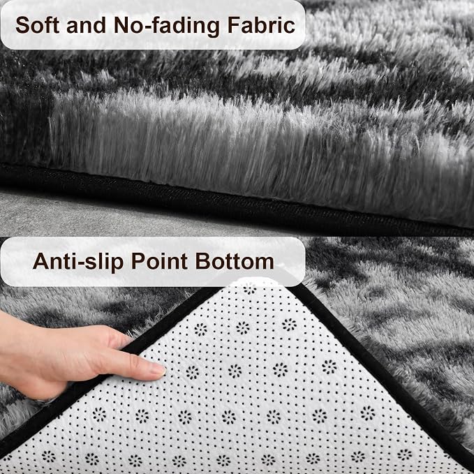 TWINNIS Super Soft Shaggy Rugs Fluffy Carpets 8x10 Feet, Indoor Modern Plush - Image 9