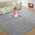 Ultra Soft Rug for Living Room, 5X8 Fluffy Shag Area Rug for Bedroom, Modern by Fairblink