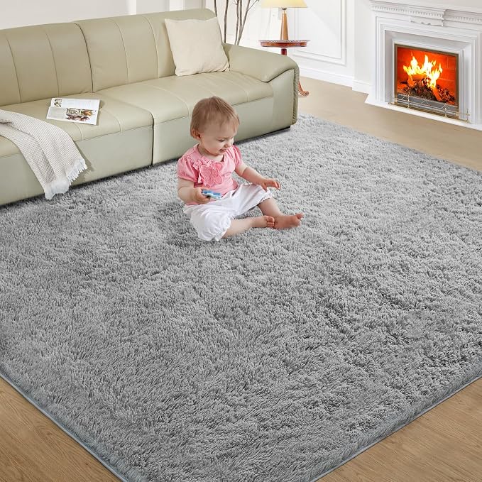 Ultra Soft Rug for Living Room, 5X8 Fluffy Shag Area Rug for Bedroom, Modern by Fairblink