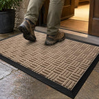 Mibao Front Door Mat Outdoor Entrance, Waterproof Dirt Trapper Doormat by Mibao