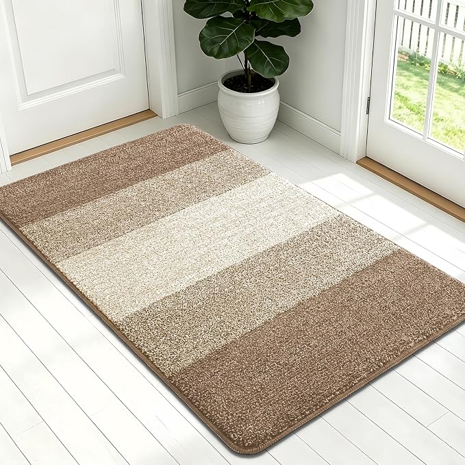 Kitinjoy Indoor Outdoor Door Mat, 54x32 Non-Slip Absorbent Dirt Trapper by Kitinjoy