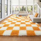 KICMOR 8x10 Area Rugs for Living Room, Large Soft Fluffy Checkered Big Fuzzy by KICMOR